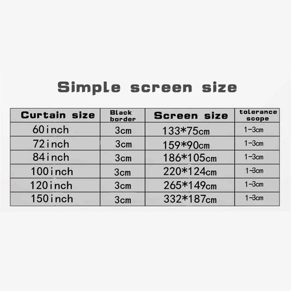 Portable HD Projector Screen 16:9