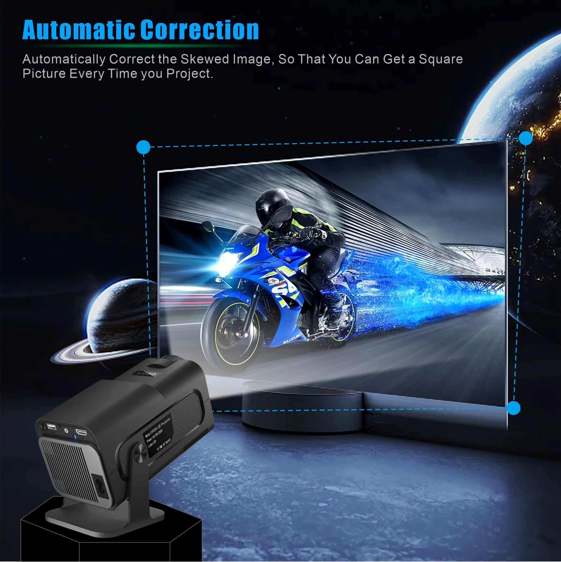 HY320 Mini Projector 720P Freestyle for SAMSUNG Xiaomi Android Iphone WIFI BT5.0 Cinema Portable 4K via HD with Handbag