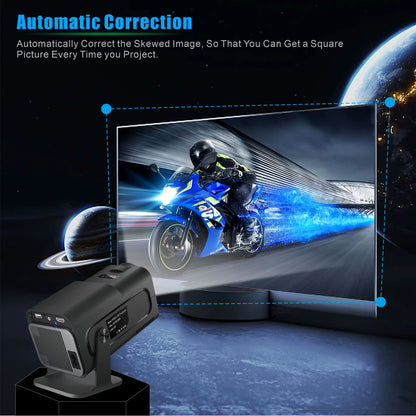 HY320 Mini Projector 720P Freestyle for SAMSUNG Xiaomi Android Iphone WIFI BT5.0 Cinema Portable 4K via HD with Handbag